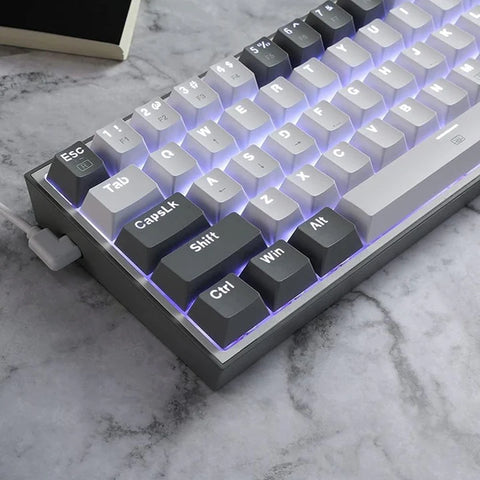 Redragon K617, Fizz 60% Wired RGB Mechanical Gaming Keyboard - White/Grey