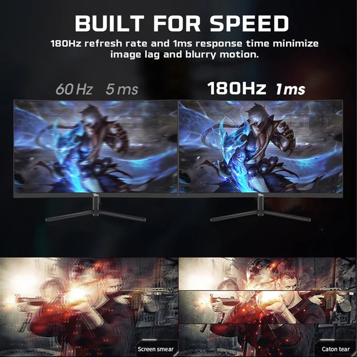 توستد مايندز، 27" منحنية، FHD ‏180 هرتز، VA، ‏0.5 مللي ثانية، HDMI 2.0، HDR شاشة ألعاب