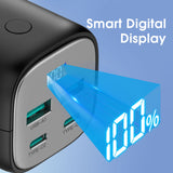 RP-PB208Pro 20000mAh GaN PD70W 4-Port Portable Charger Offline Black