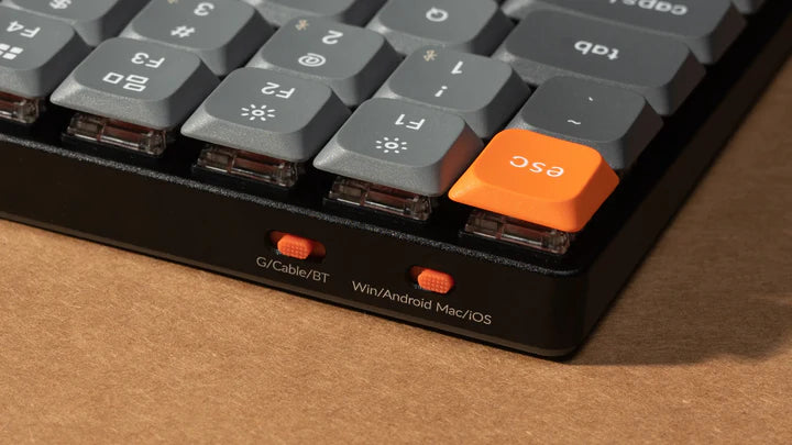 Keychron, K1 Max TKL 80% RGB Backlight Hot Swappable QMK/VIA Wireless Mechanical Gaming Keyboard, (English/Arabic Keyboard) - Black