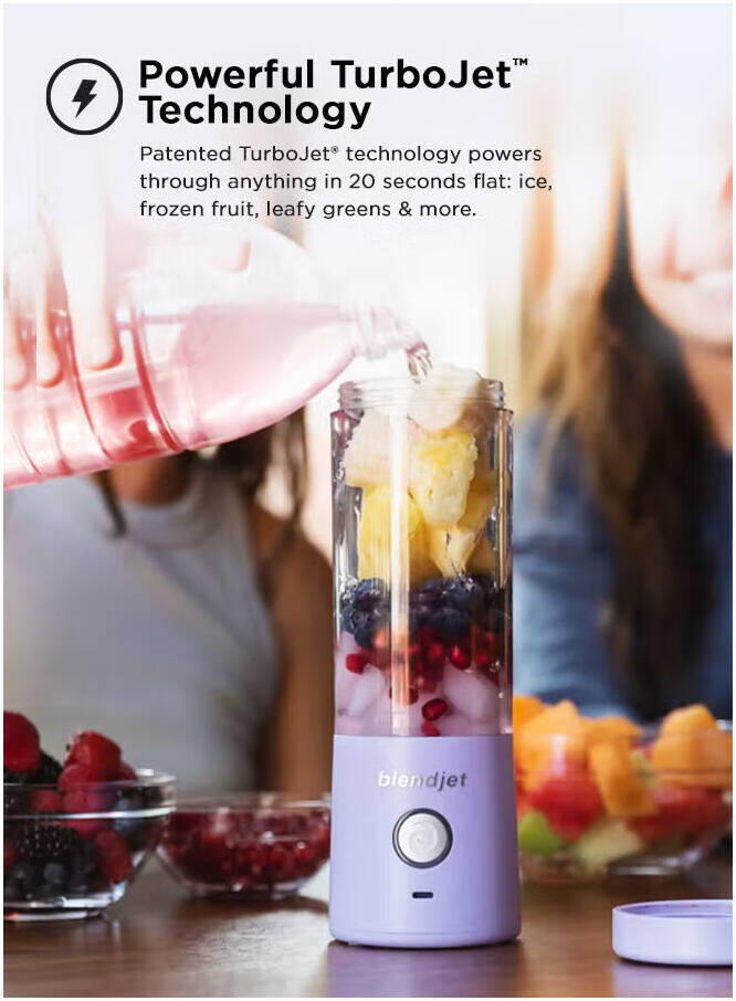 Blendjet V2 Portable Blender 16oz, Smoothie Maker, Fruit Blender, BPA-Free, 475ml, 200W, Sports Bottle, USB-C Rechargeable- Mint