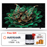 TCL 98C6K, 98-Inch 4K QD Mini LED Google TV with 144Hz With Nutricook Air Fryer Free