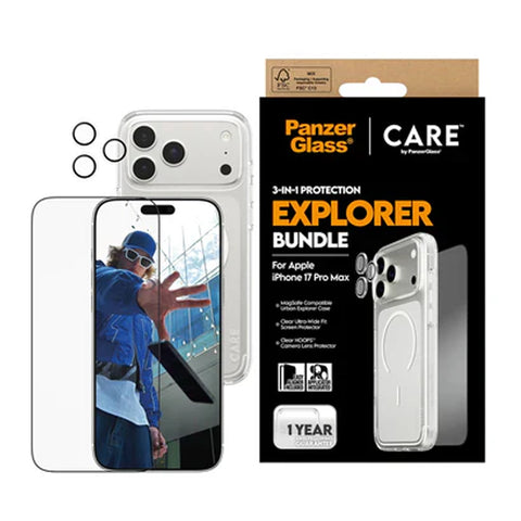 Care by x PanzerGlass 3-in-1 Flagship Combat Bundle iPhone 17, 17 Air, 17 Pro, 17 Pro Max