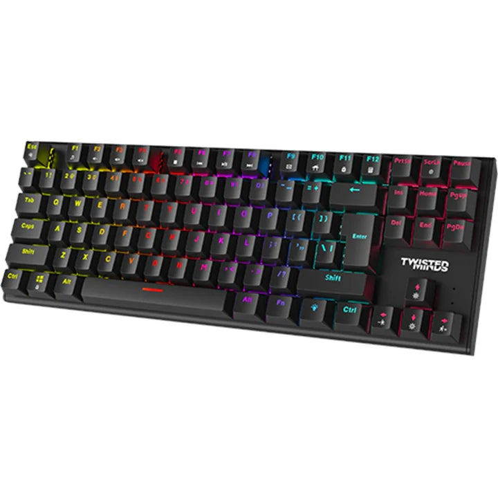 Twisted Minds 4in1 Gaming Bundle, Wired Keyboard DPI Adjustable Mouse, Rainbow Static Headset, Mouse Pad