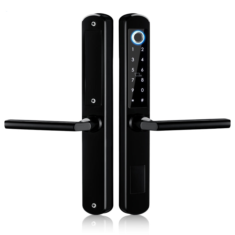غوبيتا، قفل ذكي TTLock بمعيار IP65 للأبواب الألومنيوم مع بصمة الإصبع وبطاقة والتحكم عبر تطبيق Wi-Fi