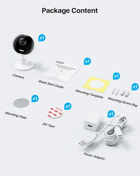 ZOSI 2.0MP INDOOR CAMERA