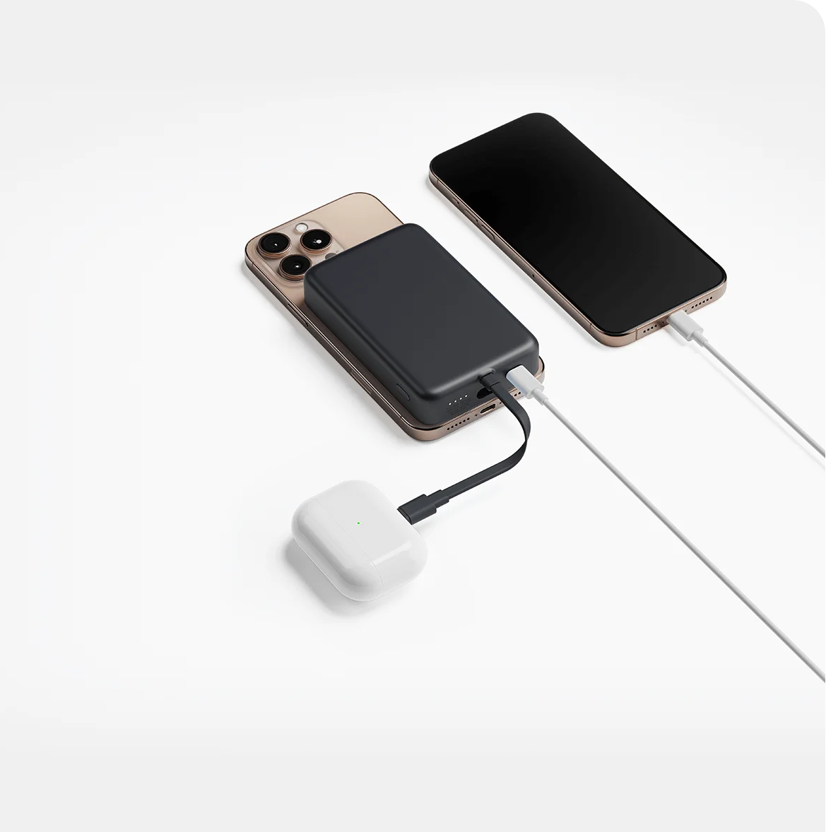 Xiaomi 33W Magnetic Power Bank 10000mAh with Integrated USB-C Cable & Wireless Charging