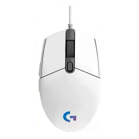 ماوس Logitech G203 LIGHTSYNC للألعاب – أبيض RGB سلكي بدقة عالية