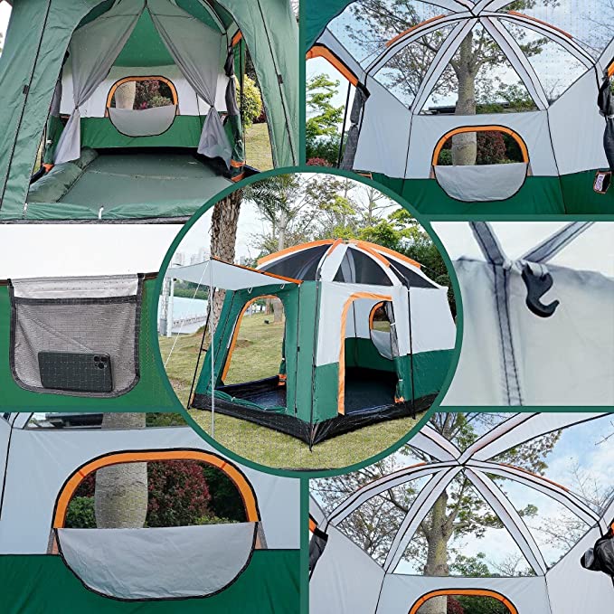 Foldable Family Camping Tent with Carry Bag – 8–10 Persons