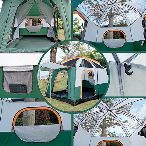 Foldable Family Camping Tent with Carry Bag – 8–10 Persons