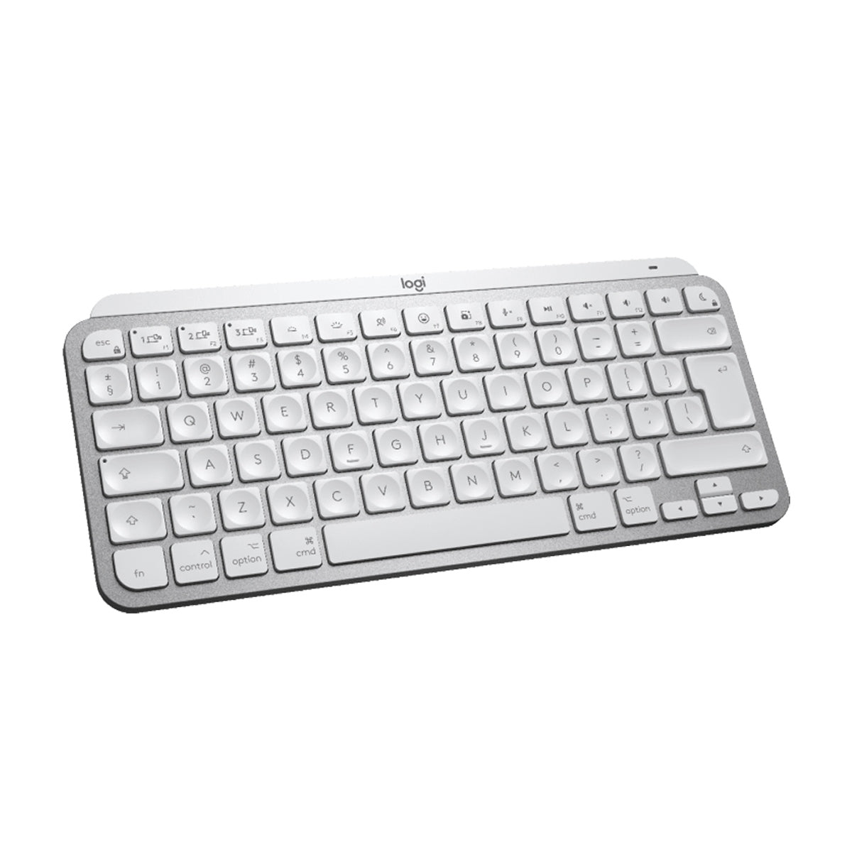 لوجيتك MX Keys Mini For Mac، لوحة مفاتيح لاسلكية مضاءة – إنجليزي – فضي