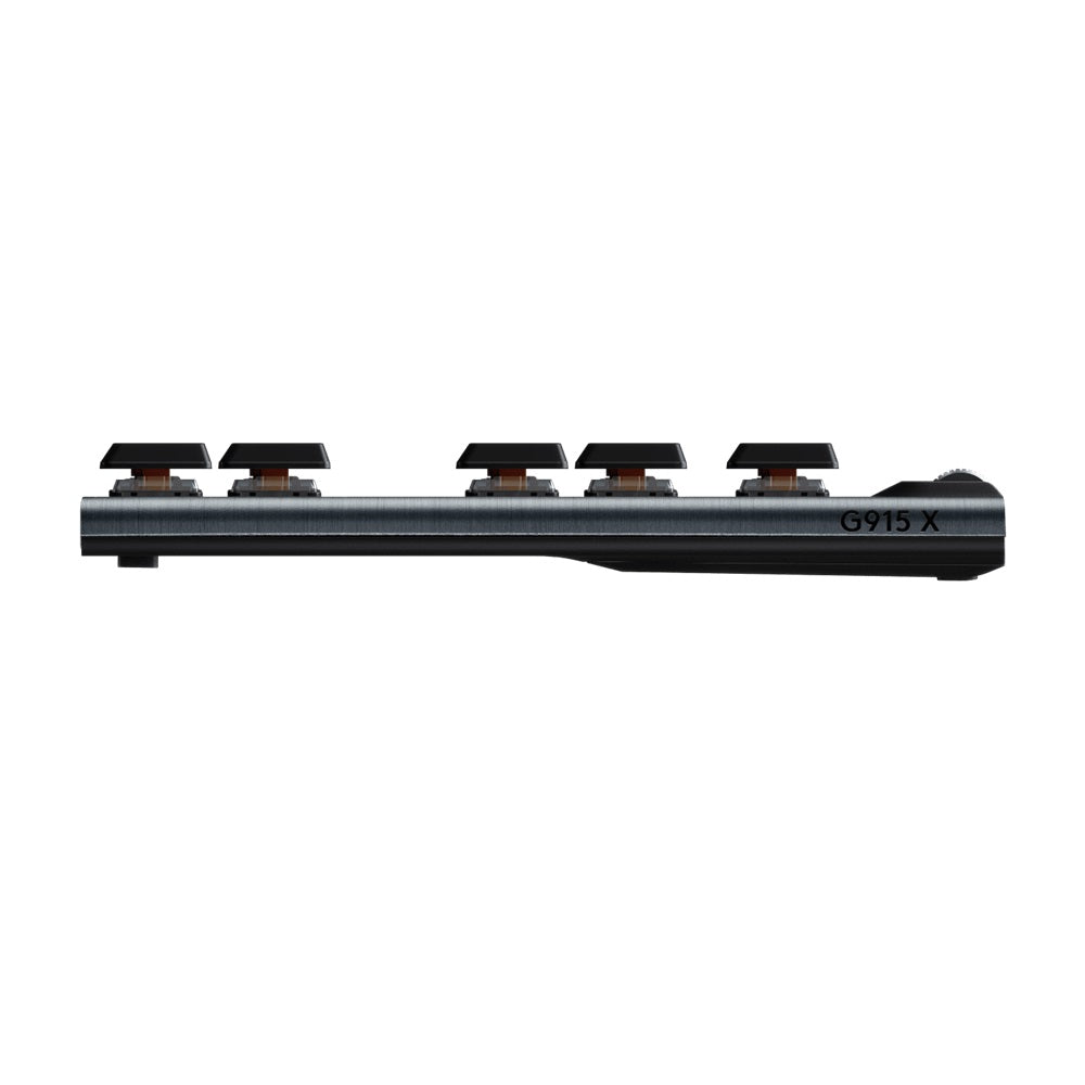 Logitech G915, X LIGHTSPEED TKL Wireless Gaming Keyboard, US INT'L - Clicky - Black