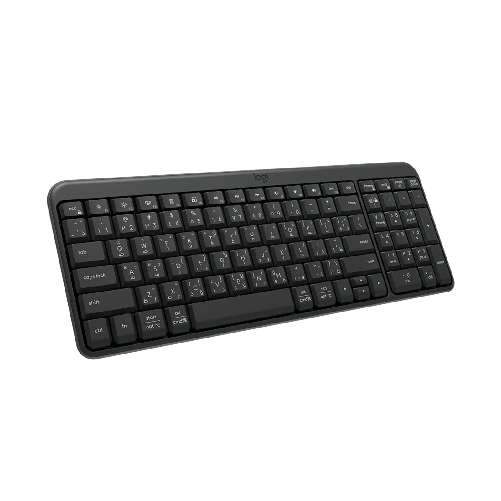 لوجيتك K250، لوحة مفاتيح لاسلكية/بلوتوث، إنجليزي/عربي - جرافيت