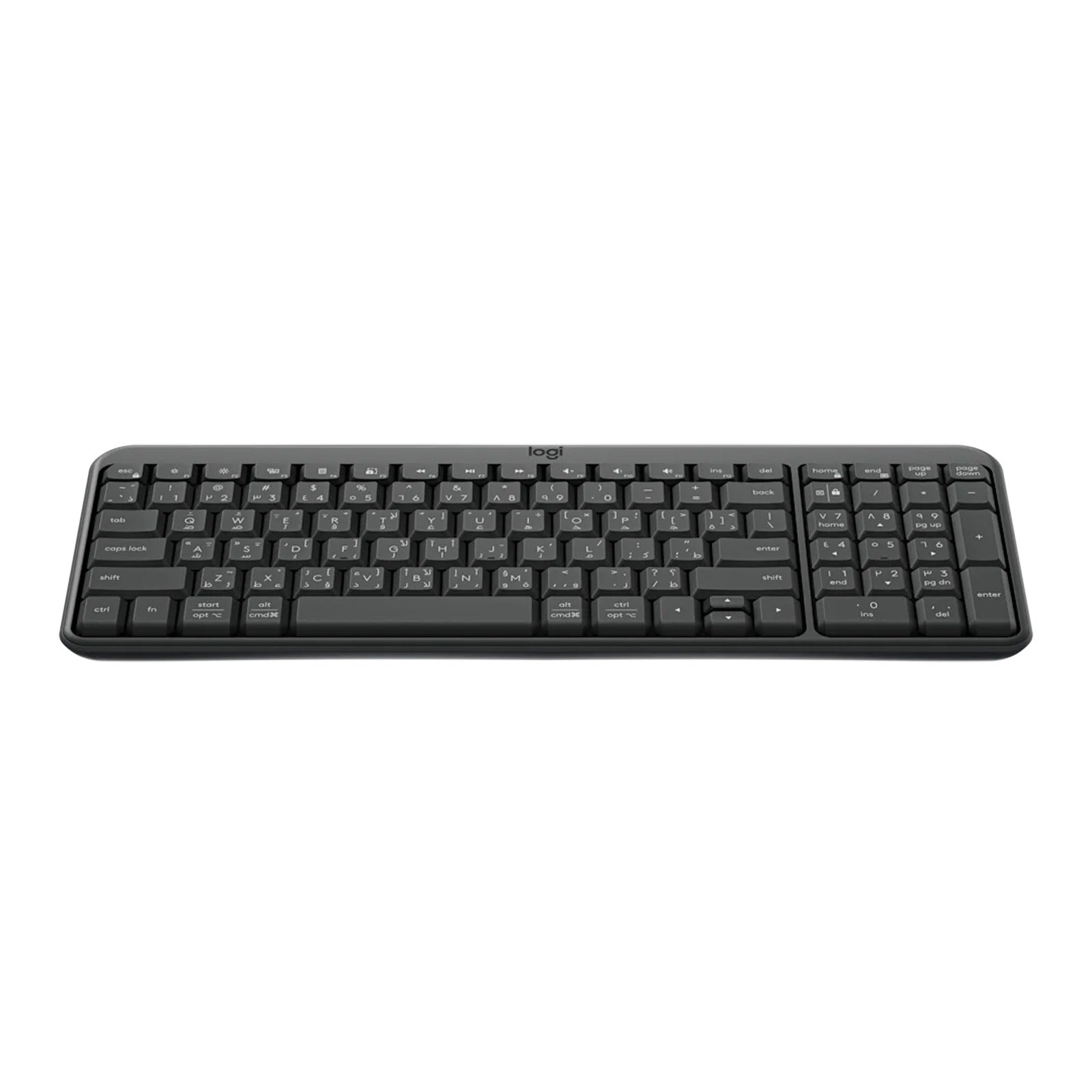 لوجيتك K250، لوحة مفاتيح لاسلكية/بلوتوث، إنجليزي/عربي - جرافيت