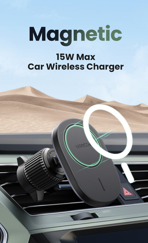 UGREEN CD345, Magnetic Car Wireless Charger 15W - Black