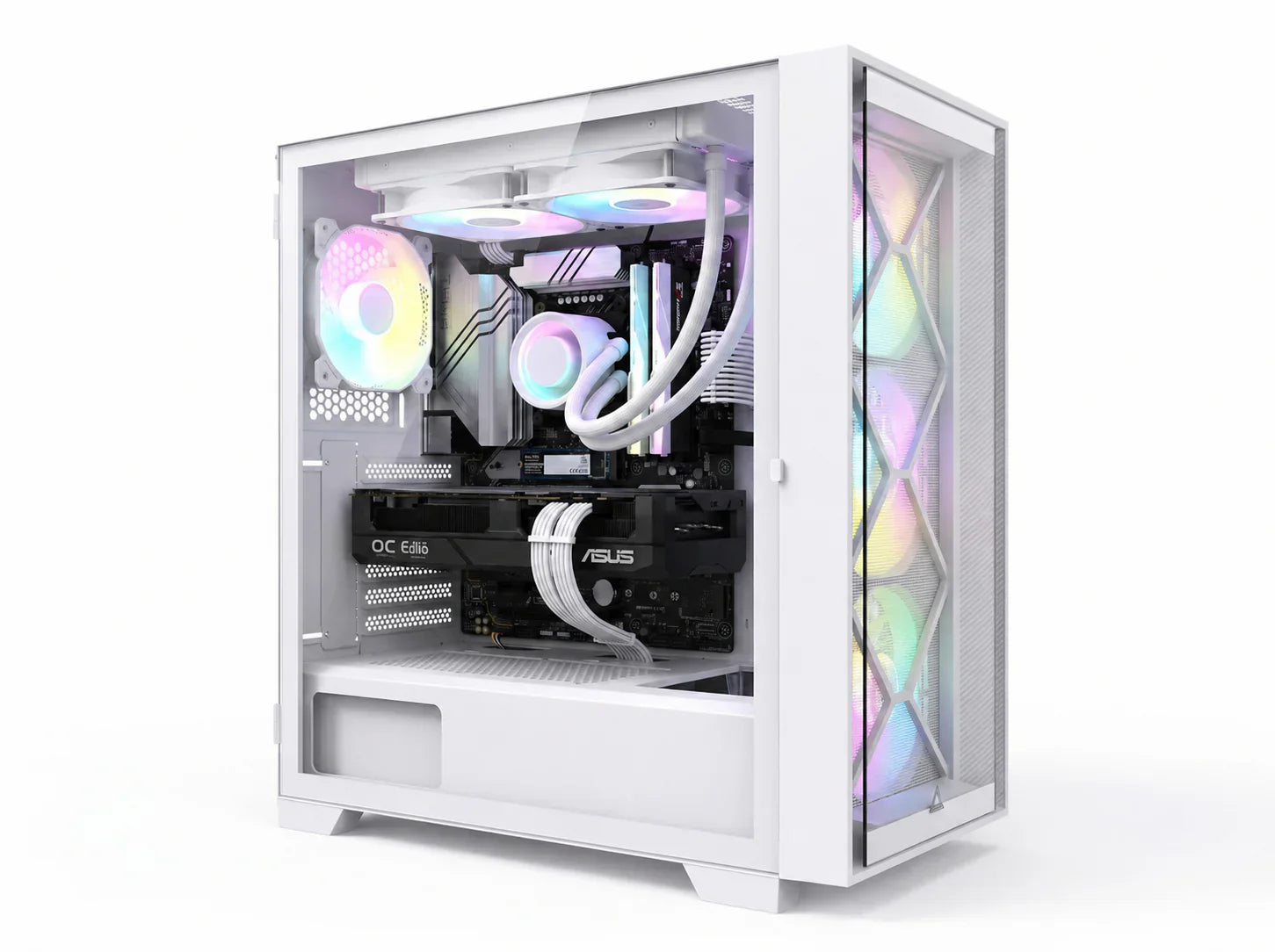 تجميعة كمبيوتر ألعاب قيمنق (Ryzen 7 7800X3D, RTX 5060 Ti 16GB) – رام 16 جيجابايت DDR5، هارد 1 تيرا بايت NVMe، مع نظام Windows 11 Pro