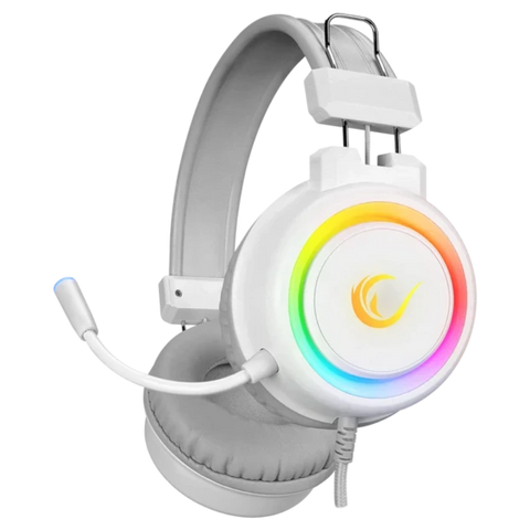 Rampage SN-R10 ALQUIST RGB Headset with USB and 3.5mm AUX - White