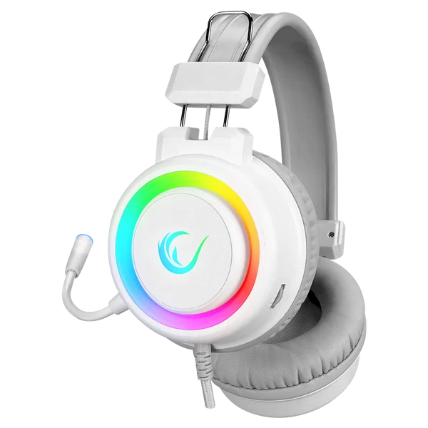 Rampage SN-R10 ALQUIST RGB Headset with USB and 3.5mm AUX - White