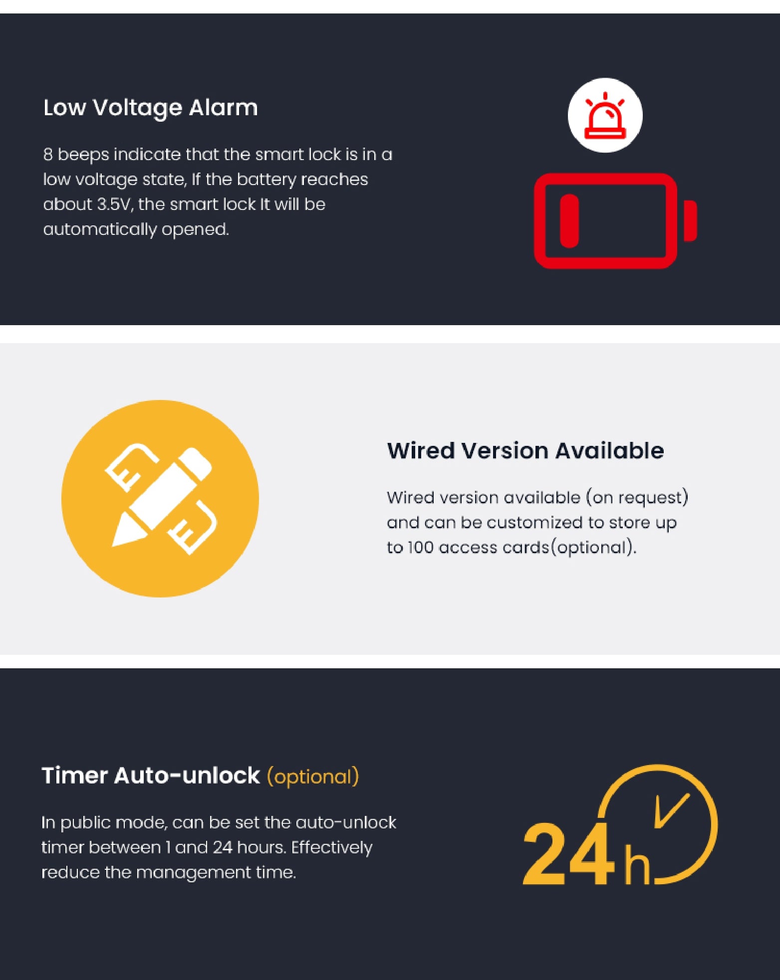 غوبيتا Y100C، قفل خزانة ذكي بالبطاقة للأدراج والخزائن الخشبية، وصول مخفي بالبطاقة – أسود