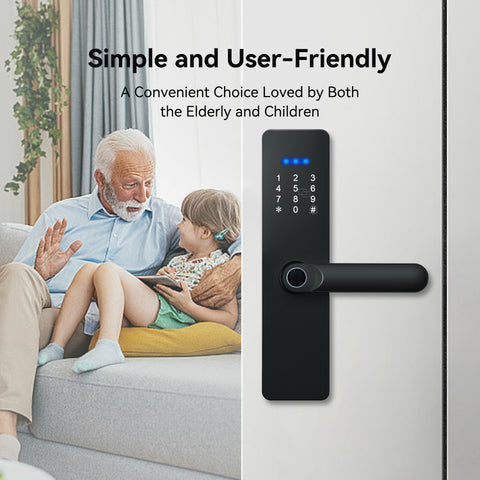 غوبيتا N003، قفل ذكي واي فاي TUYA للأبواب الخشبية مع بصمة الإصبع وRFID ورمز المرور