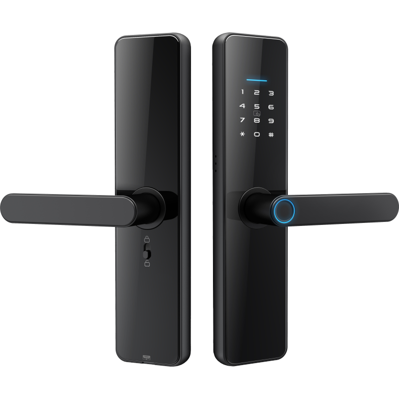 غوبيتا C91 برو، قفل ذكي للأبواب الخشبية مع تطبيق TTLock، بصمة الإصبع، RFID والوصول عبر رمز المرور