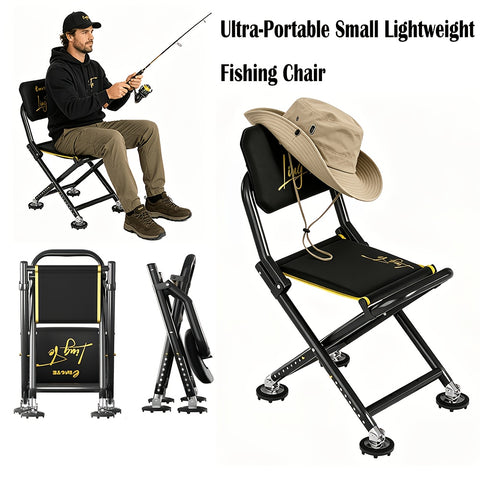 LingTe Adjustable Folding Fishing Chair with Padded Backrest & Carry Bag