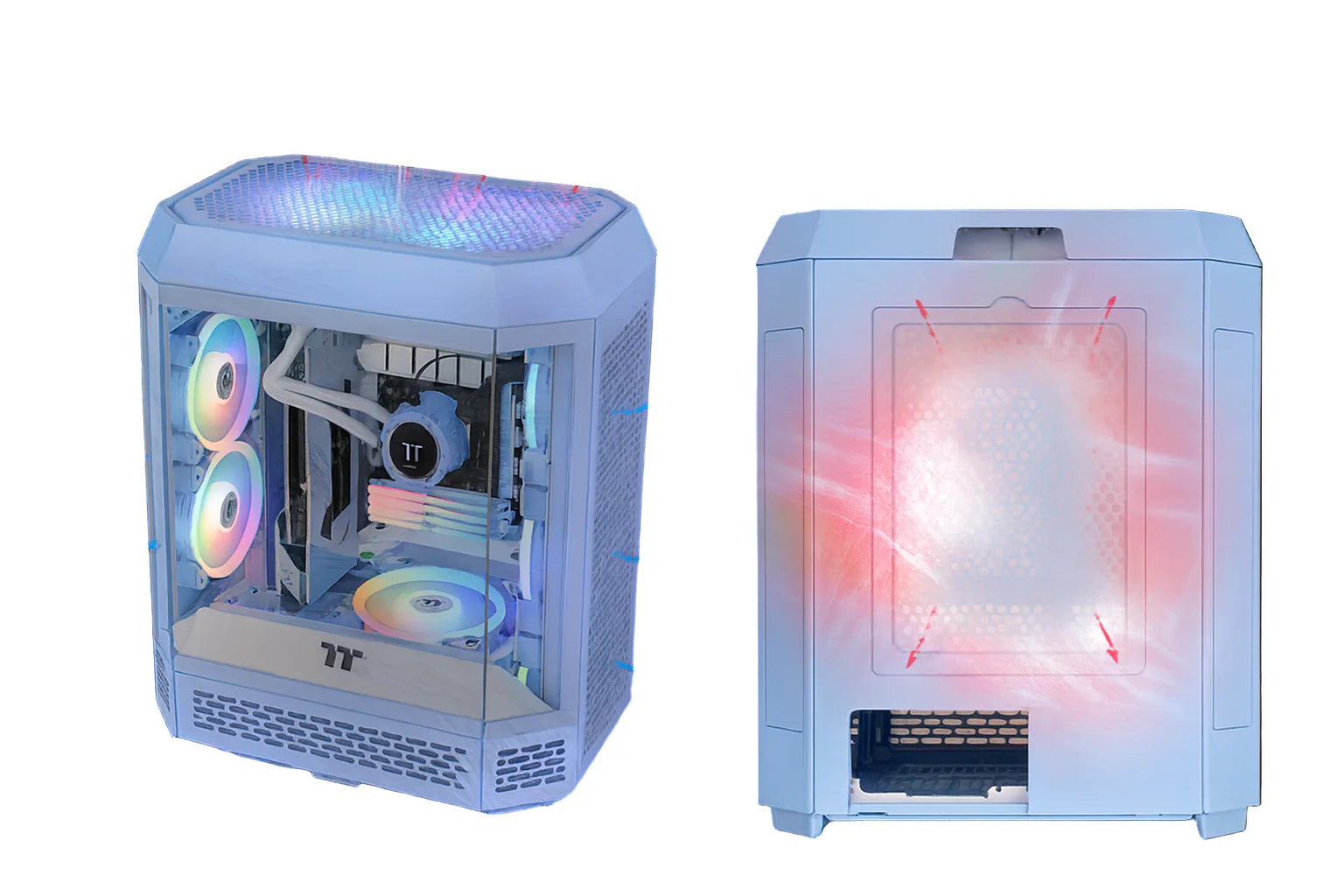 جهاز كمبيوتر ألعاب بمعالج Intel Core i5-14400F، بطاقة رسومات RTX 5060 بسعة 8GB، وذاكرة RAM بسعة 32GB