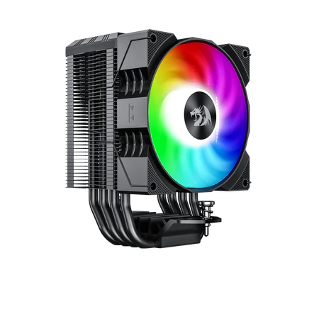 ريدراجون CC-1014، مبرد معالج مع شاشة عرض درجة الحرارة، مروحة RGB بحجم 9 سم – أسود