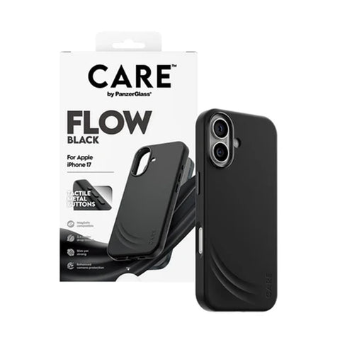 Care by PanzerGlass Feature FLOW Black Case w. MagSafe iPhone 17, 17 Air, 17 Pro, 17 Pro Max