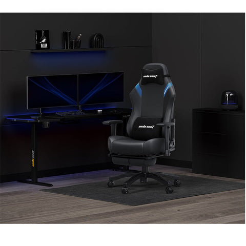 Andaseat Luna Pro with Footrest, Large Gaming Chair, PVC Leather