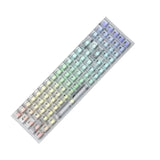 ريدراجون K628CT، بولوكس برو لوحة مفاتيح ميكانيكية للألعاب 75٪ بإضاءة RGB، سلكية USB-C، بلوتوث، ووايرلس 2.4 جيجاهرتز - بمفاتيح كريستالية شفافة