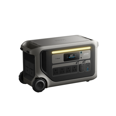 أنكر محطة طاقة محمولة SOLIX F3000 – بسعة 3,072 واط في الساعة وقدرة 3,600 واط.