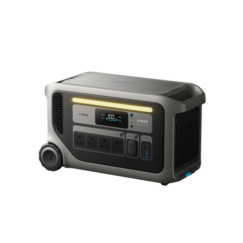أنكر محطة طاقة محمولة SOLIX F3000 – بسعة 3,072 واط في الساعة وقدرة 3,600 واط.