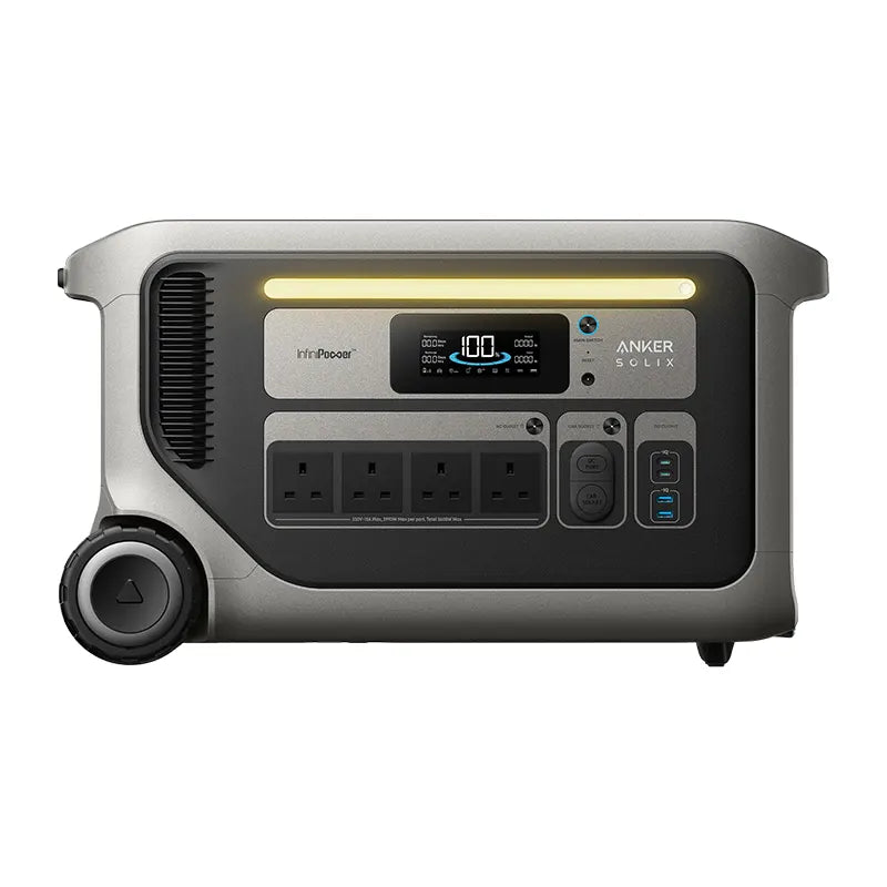 أنكر محطة طاقة محمولة SOLIX F3000 – بسعة 3,072 واط في الساعة وقدرة 3,600 واط.