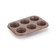 Korkmaz A651 MUFFY 6-Cup Muffin Pan – Non-Stick Carbon Steel Bakeware