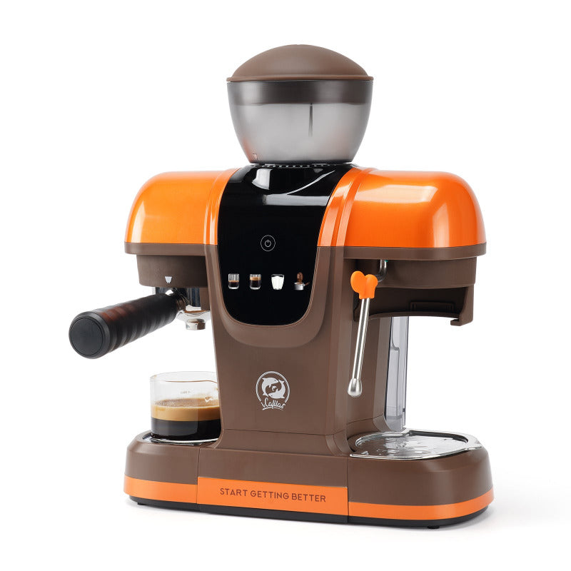 iCafilas ME2603 Semi-Automatic Espresso Coffee Maker with Integrated Burr Grinder