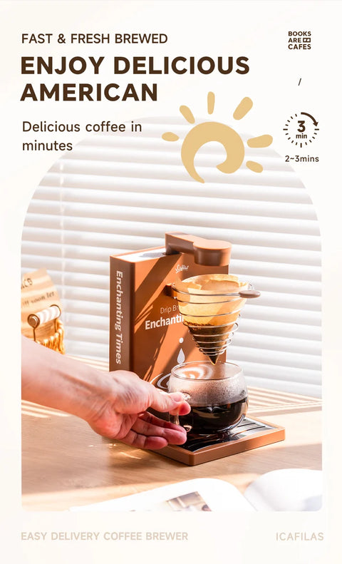 iCafilas MA2302 Brown Electric Pour-Over Coffee Brewer