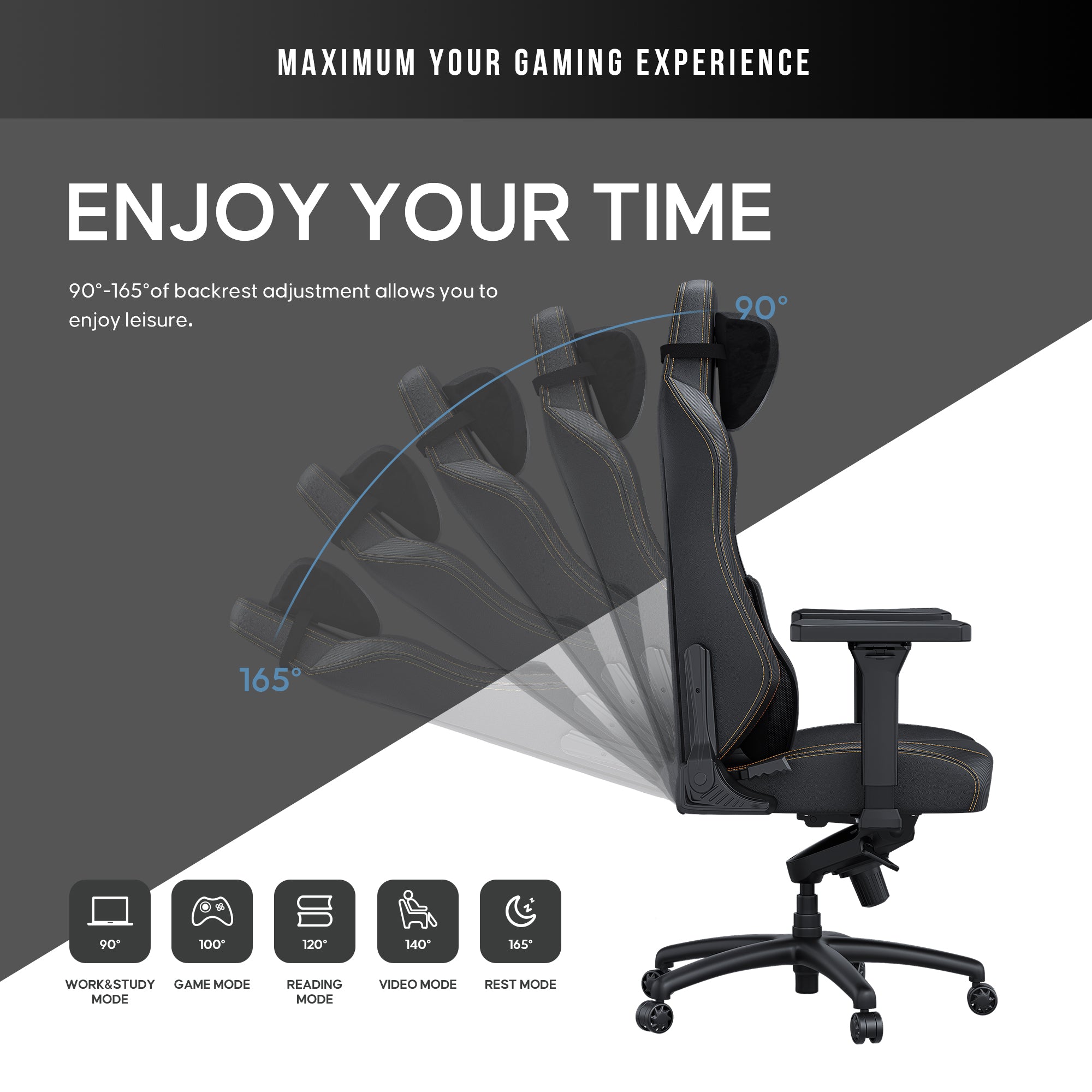 Anda Seat Phantom 3 XL Gaming Chair - Black