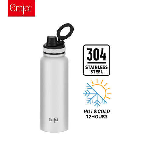 Emjoi MagSafe Stainless Steel Sport Bottle - 900 ML - White