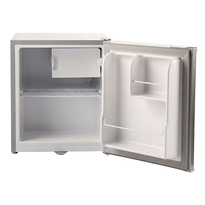 ثلاجة بار صغيرة وانسا 1.6 قدم مكعب 46 لتر – ثلاجة صغيرة بباب واحد مدمجة (فضي)