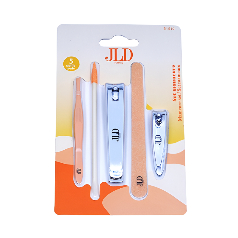 JLD Paris, Manicure Set (5 Pieces), Complete Nail Care Kit