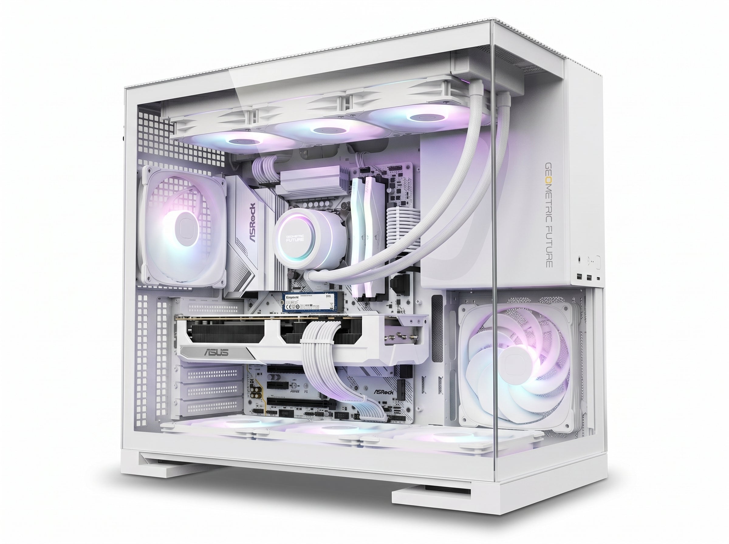 تجميعة كمبيوتر ألعاب قيمنق (Intel Core Ultra 7 265K, Asus RX 9060 XT 16GB) – رام 32 جيجابايت DDR5، هارد 1 تيرا بايت NVMe، مع نظام Windows 11 Pro