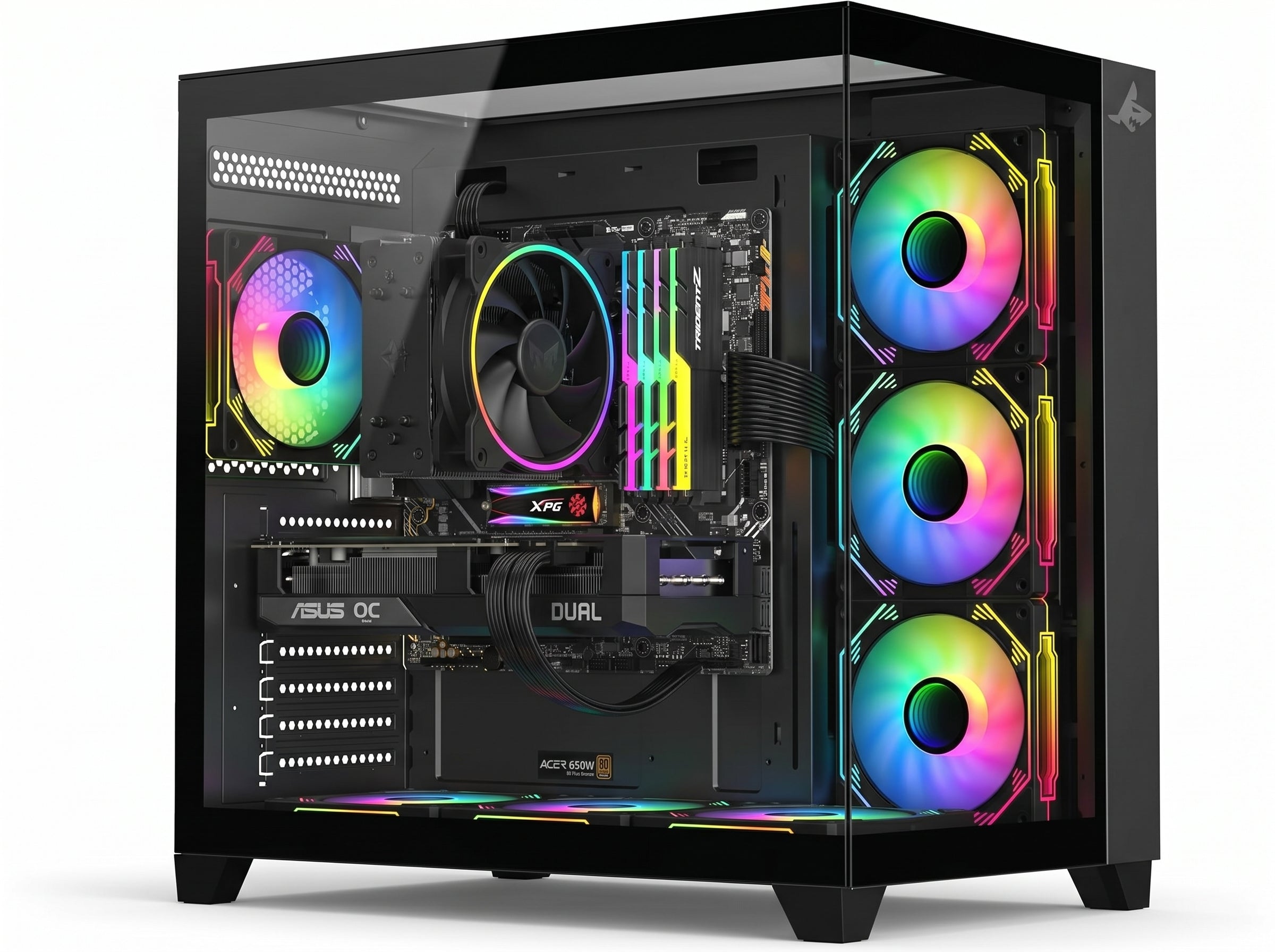 تجميعة كمبيوتر ألعاب قيمنق (Intel Core i5-14400F, RTX 5060 8GB) – رام 16 جيجابايت DDR5، هارد 500 جيجابايت SSD، مع نظام Windows 11 Pro