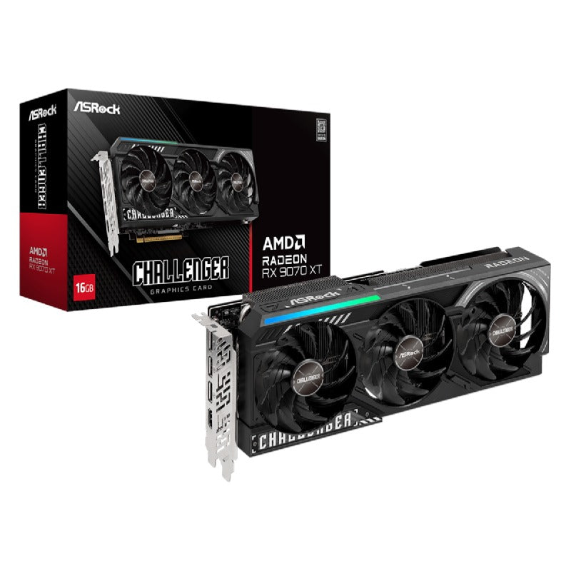 ASRock AMD Radeon RX 9070 XT Challenger, 16GB GDDR6 Graphics Card