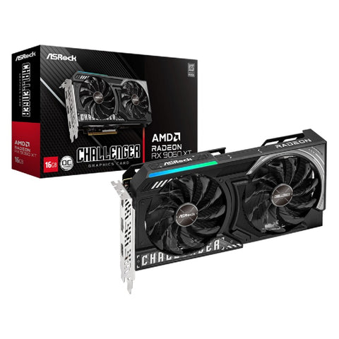 ASRock Radeon RX 9060 XT Challenger, 16GB GDDR6 OC Graphics Card