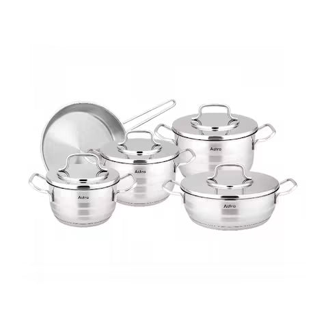 ASTRA PREMIUM 9 PCS 18/10 STAINLESS STEEL SET HM300, Turkey