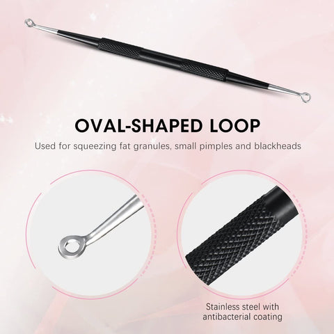 ATMOKO ELLESYE 6-Piece Blackhead Remover Tool Kit – Stainless Steel Pimple Popper Set