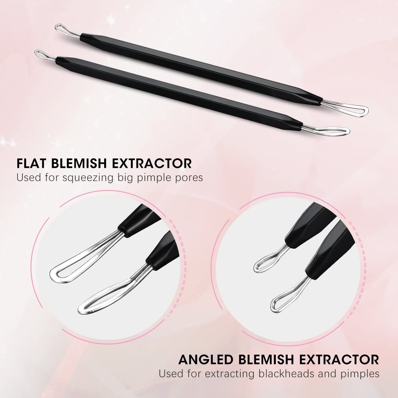 ATMOKO ELLESYE 6-Piece Blackhead Remover Tool Kit – Stainless Steel Pimple Popper Set