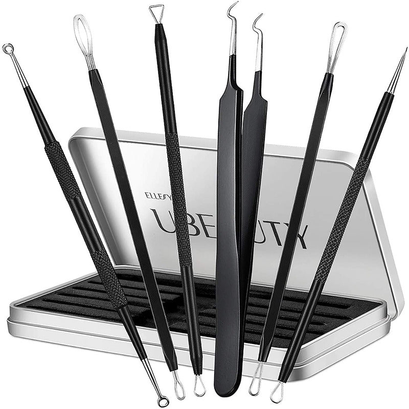 ATMOKO ELLESYE 6-Piece Blackhead Remover Tool Kit – Stainless Steel Pimple Popper Set