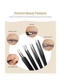 ATMOKO 12-Piece ESD Precision Tweezer Set – Anti-Static Stainless Steel Tools